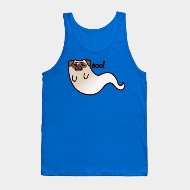 Ghost Pug Tank Top by saradaboru